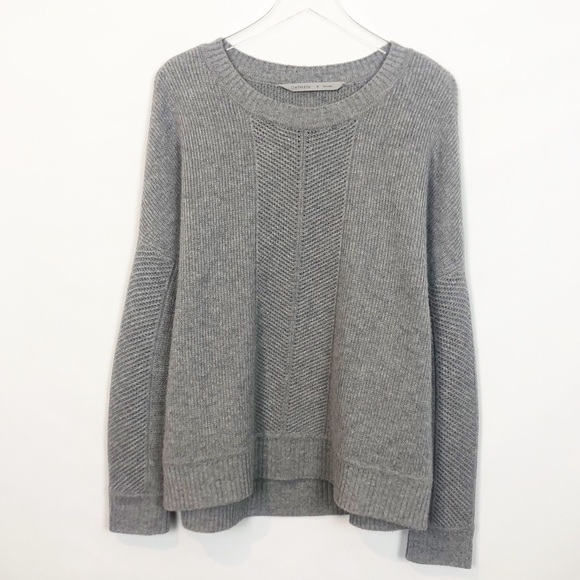 Athleta Sweaters - Athleta Cashmere Habitat Sweater Gray Wool M